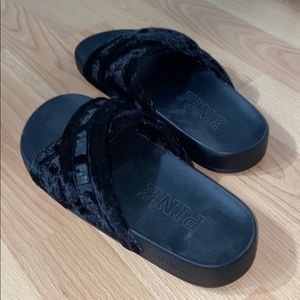 Black Pink Slippers